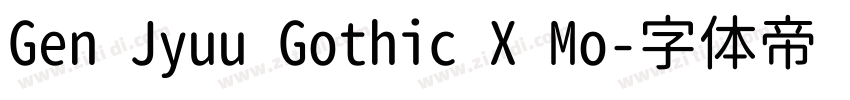 Gen Jyuu Gothic X Mo字体转换